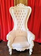 Throne Chair - Single, All White