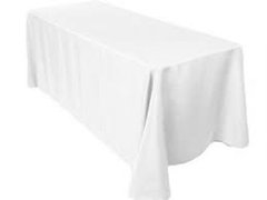 Polyester Rectangle Table Cover - 90"x156" - White