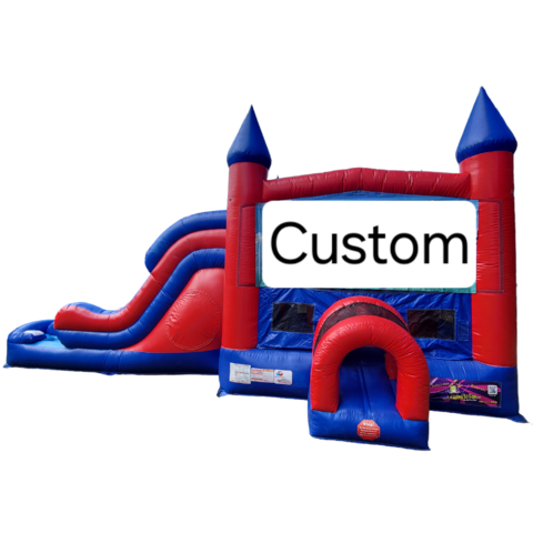 MOD Red And Blue Super Double Lane Inflatable Combo (Wet/Dry)