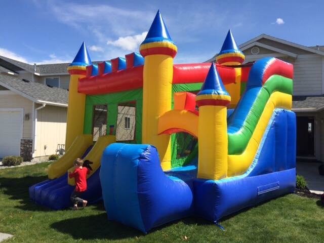 Castle bouncer with with side slide