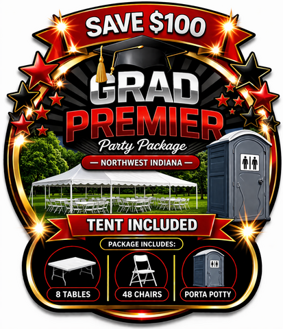 20X20 Tent 8 Tables 48 Chairs and Porta Potty 20X20 Tent 8 Tables 48 Chairs and Porta Potty