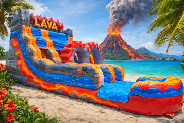 18ft Lava Single Lane Slide 18ft Lava Single Lane Slide