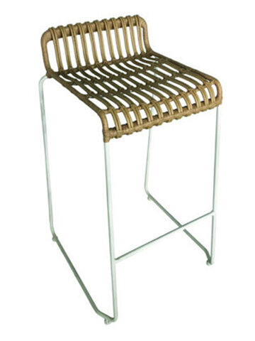 Barstool - Hunter - White Frame - Natural Rattan Barstool - Hunter - White Frame - Natural Rattan
