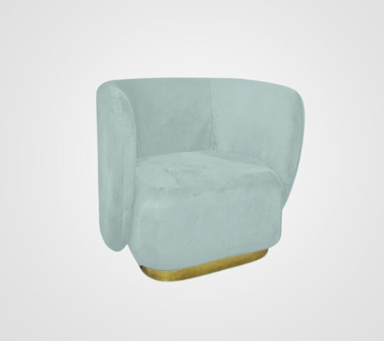 Club Chair - Donna - Gold Legs - Waters Edge Blue Velvet Club Chair - Donna - Gold Legs - Waters Edge Blue Velvet