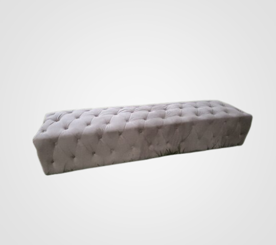 Bench - Kori - Gold Legs - Pewter Velvet Bench - Kori - Gold Legs - Pewter Velvet