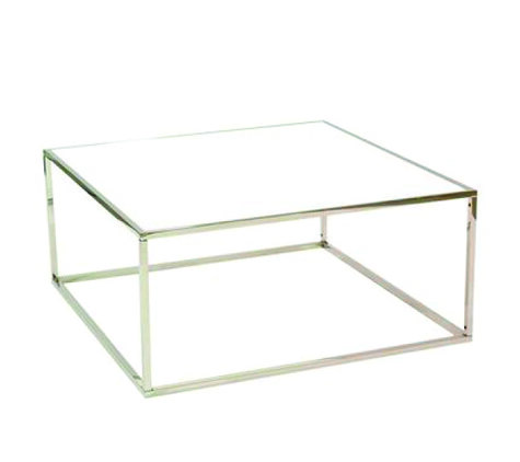 Coffee Table - Ringling Square - Gold Frame - White Top Coffee Table - Ringling Square - Gold Frame - White Top