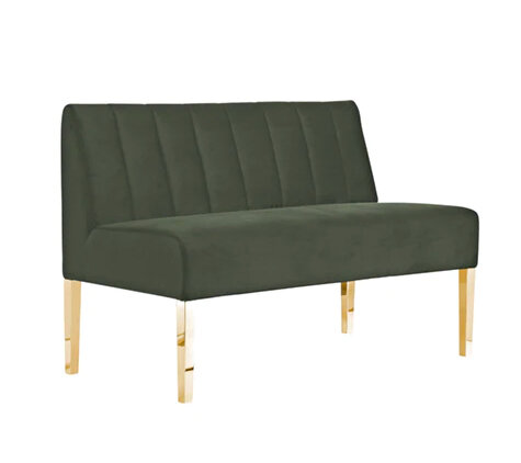 Loveseat - Rose - Gold Legs - Moss Velvet Loveseat - Rose - Gold Legs - Moss Velvet