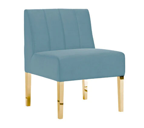 Side Chair - Rose - Gold Legs - Rain Velvet Side Chair - Rose - Gold Legs - Rain Velvet