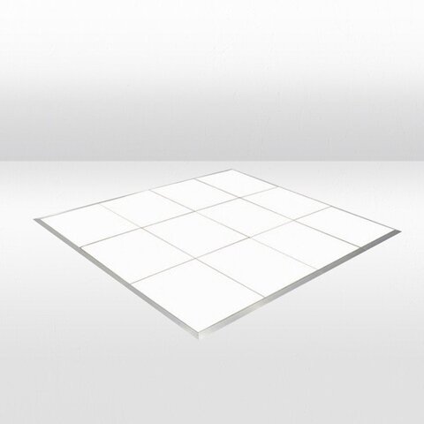 Dance Floor - White - Silver Frame - 20' x 24'