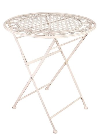 Bistro Table - Wisteria - Antique White Metal Bistro Table - Wisteria - Antique White Metal