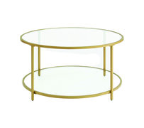 Coffee Table - Susan - Gold Frame - Glass Top