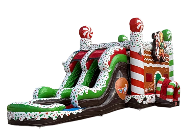 Christmas bounce and slide combo