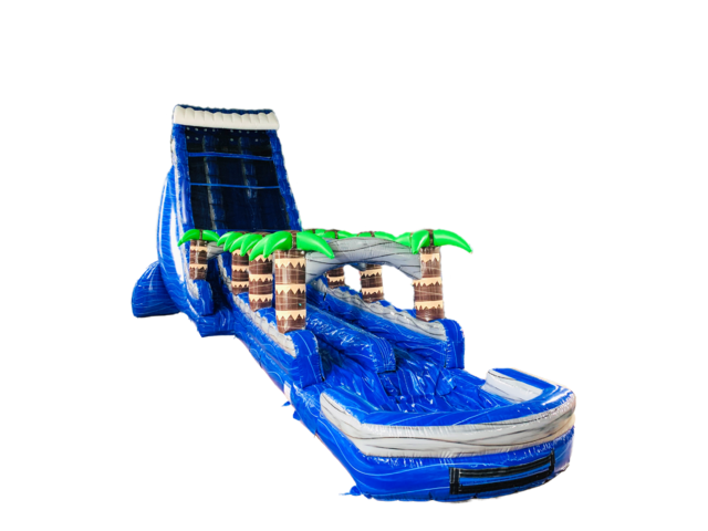 27ft Blue Wave Dual Lane Water Slide with Slip n Slide