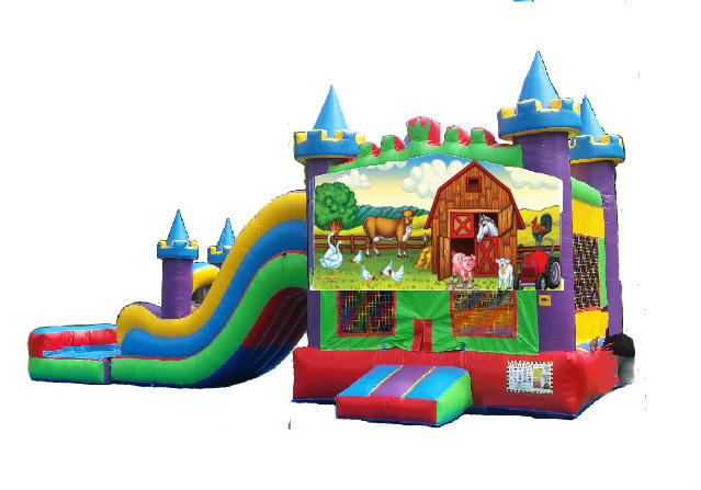 Animal Farm King Castle Combo II Waterslide Animal Farm King Castle Combo II Waterslide