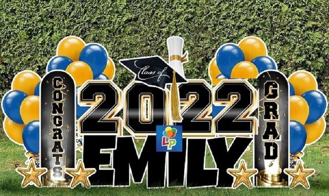Congrats 2022 Grad - Blue & Yellow Congrats 2022 Grad - Blue & Yellow