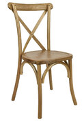 Wood Grain "X" Back Chair w/pad