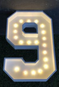 "9" 4ft LED Number Marquee