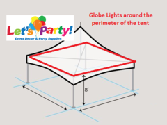 15x15 Tent Lighting - Perimeter Lighting
