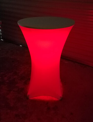 LED High Boy - Pedestal Cocktail Table (36inch round)