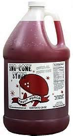 Fruit Punch Sno Cone Syrup w/50 cups