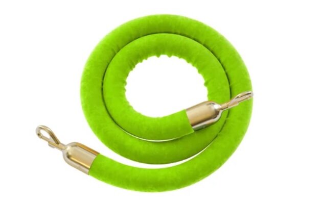 Lime Green Rope Rental w/Brass End