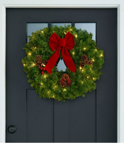 24'' Lighted Door Wreaths