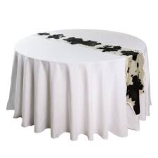 Black and White Faux Cowhide Table Runner Black and White Faux Cowhide Table Runner