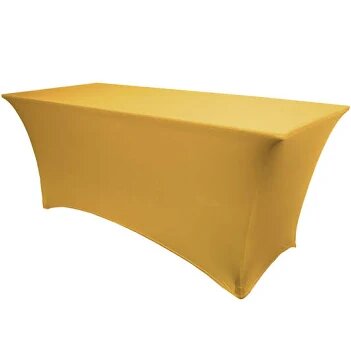 Gold Spandex 8' Rectangular Table Cover Gold Spandex 8' Rectangular Table Cover