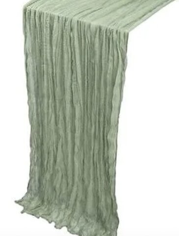 Sage Green Gauze Cheesecloth Table Runner Sage Green Gauze Cheesecloth Table Runner