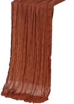 Terracotta Gauze Cheesecloth Table Runner Terracotta Gauze Cheesecloth Table Runner