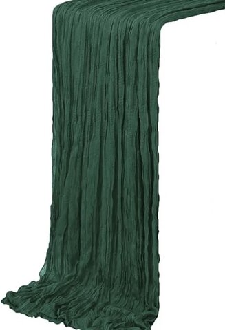 Emerald Green Gauze Cheesecloth Table Runner Emerald Green Gauze Cheesecloth Table Runner