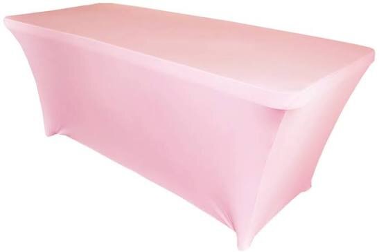 Pink Spandex 6' Rectangular Table Cover Pink Spandex 6' Rectangular Table Cover
