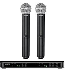 Shure with 2-Wireless Handheld Microphones BLX288/2-SM58 Dual Vocal System Shure with 2-Wireless Handheld Microphones BLX288/2-SM58 Dual Vocal System