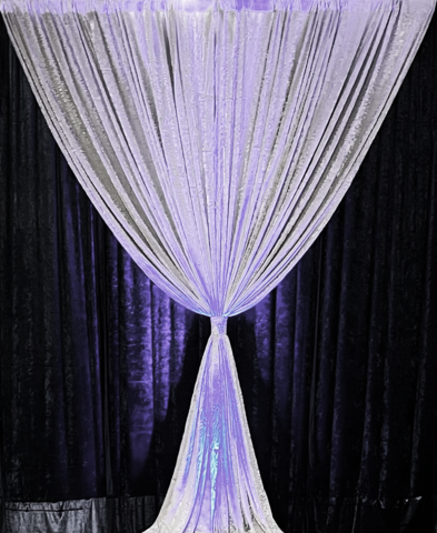 Teardrop - Pipe and Drape Section 14' High x 10' Wide 2-Color Section Teardrop - Pipe and Drape Section 14' High x 10' Wide 2-Color Section