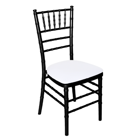 Black Chiavari Chair with Seat Cushion Black Chiavari Chair with Seat Cushion