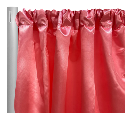 Coral Satin 12' Single Drape Coral Satin 12' Single Drape