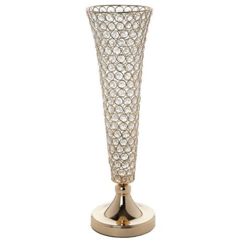 Crystal Beaded Gold Trumpet 21 Crystal Beaded Gold Trumpet 21