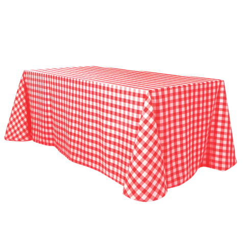 Red and White Checkered Polyester 90 Red and White Checkered Polyester 90