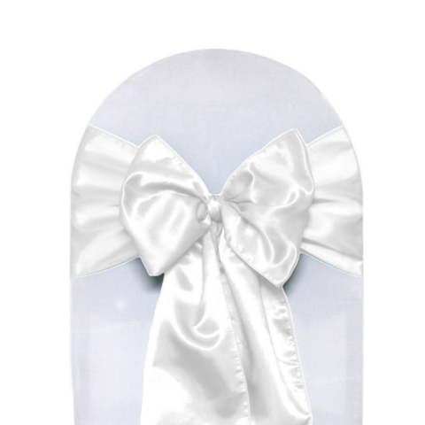 White Taffeta Sash White Taffeta Sash