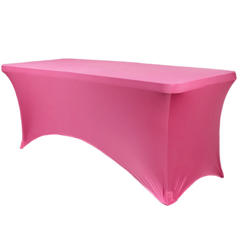 Fuchsia Spandex 8' Rectangular Table Cover Fuchsia Spandex 8' Rectangular Table Cover