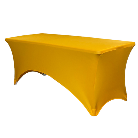 Gold Spandex 8' Rectangular Table Cover Gold Spandex 8' Rectangular Table Cover