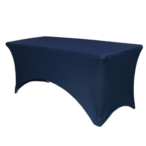Navy Spandex 8' Rectangular Table Cover Navy Spandex 8' Rectangular Table Cover