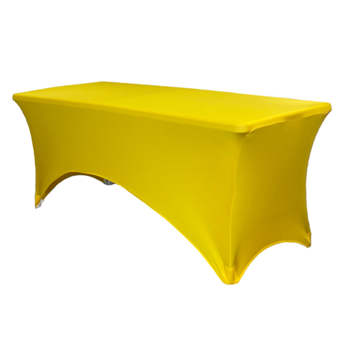 Yellow Spandex 6' Rectangular Table Cover Yellow Spandex 6' Rectangular Table Cover