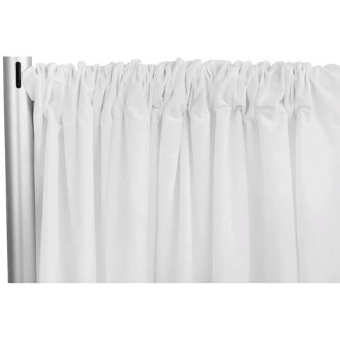 White Polyester 8' Single Drape White Polyester 8' Single Drape