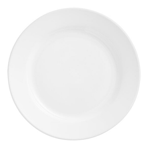 White Wide Rim Dinner Plate (Pack of 10 Units) White Wide Rim Dinner Plate (Pack of 10 Units)