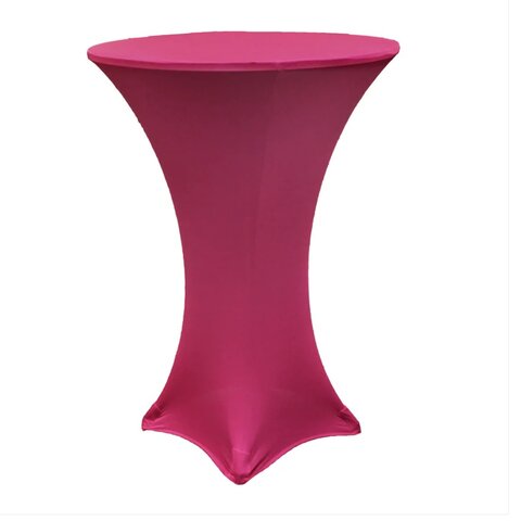 Hot Pink/Fuschia Stretch Spandex Cocktail Table Linen Hot Pink/Fuschia Stretch Spandex Cocktail Table Linen