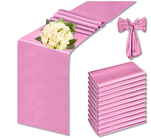 Pink Satin Table Runner Pink Satin Table Runner