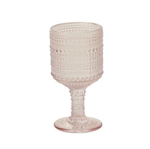 Pink Glass Cut Goblets Pink Glass Cut Goblets