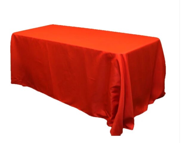 Red Banquet Linens 8ft Tables- 90 x 132 Red Banquet Linens 8ft Tables- 90 x 132