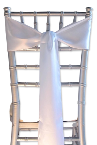 Satin White Chair Ties Satin White Chair Ties